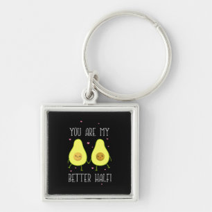 Avocado You Are My Better Half Key Ring