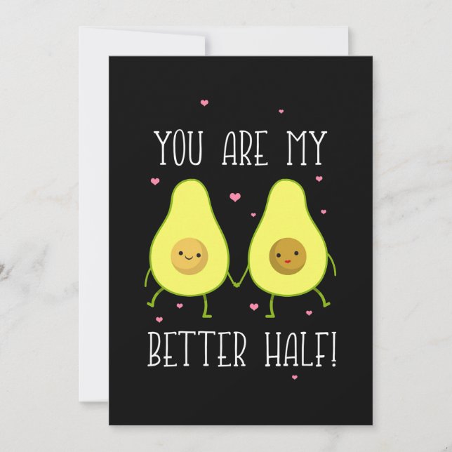 Avocado You Are My Better Half Save The Date (Front)