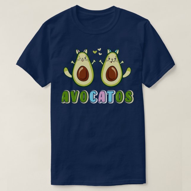 Avocados cat cute git T-Shirt (Design Front)