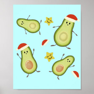 Avocados & Christmas Poster