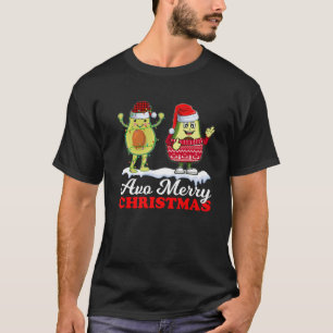 Avocados Fruit Lover Matching Santa Funny Avocado T-Shirt