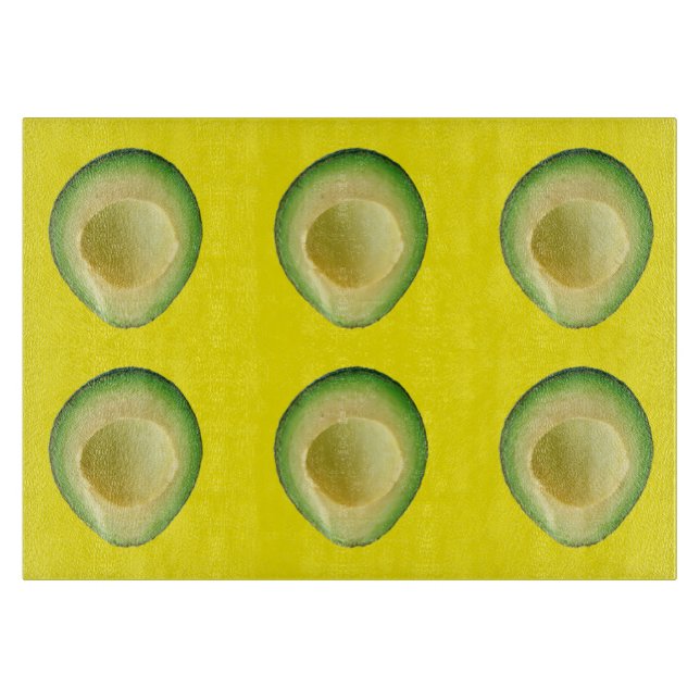 Avocados Green Yellow 4Donatella Cutting Board (Front)