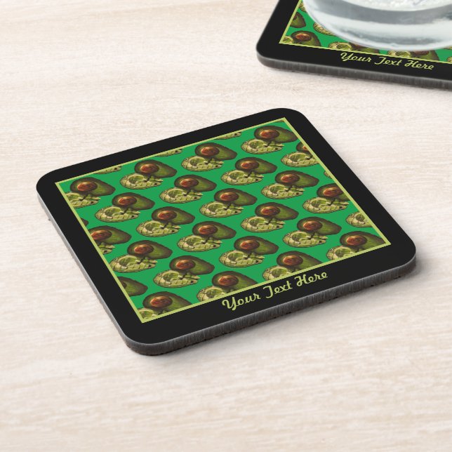 Avocados Plastic Coasters (Left Side)