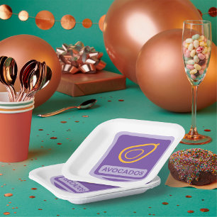 Avocados Symbol Paper Plate