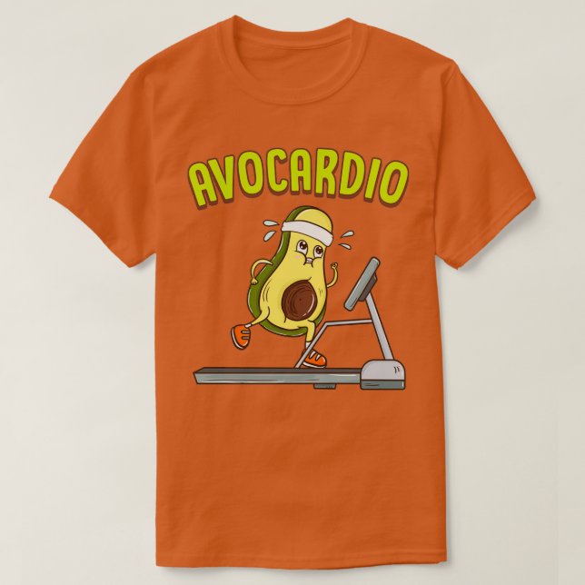Avocardio Avocado Cardio Pun Running Exercise Gym T-Shirt (Design Front)