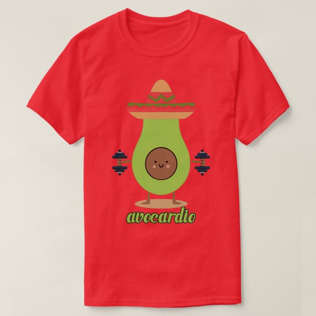 Avocardio Avocado Fitness Cardio Training Shirt (Design Front)