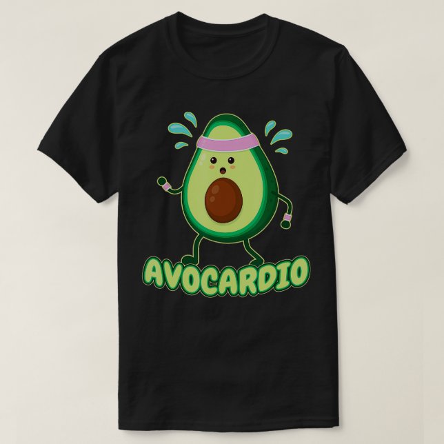 Avocardio Avodio Exercising Fitness Gym Runner Avo T-Shirt (Design Front)