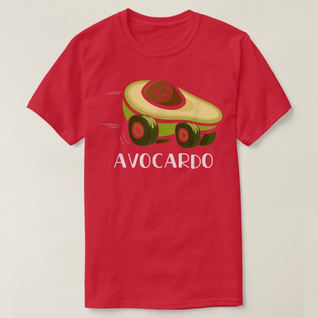Avocardo Avocado Car Funny Pun Avocado Humour Love T-Shirt (Design Front)