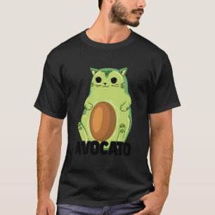 Avocato Cat Avocado Food Pun Fruit Vegans Cat T-Shirt