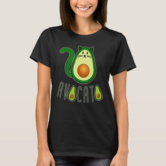 Avocato Cats Avocado Fruit Cat  Animal And Pet Own T-Shirt (Front)