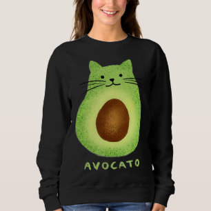 Avocato  Cute Cat Avocado Vegan And Cat  Kitten Sweatshirt