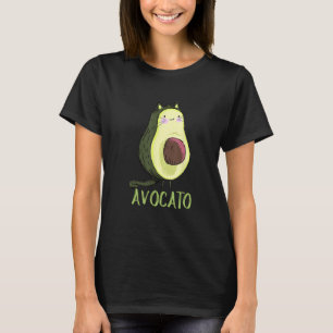 Avocato  Cute Cat Avocado Vegan And Cat  Kitten T-Shirt