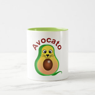 Avocato... Explore the many moods of the cat    Two-Tone Coffee Mug