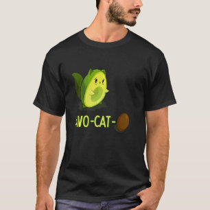 Avocato Funny Cute Cat Avocado Vegan And Cat  Kitt T-Shirt