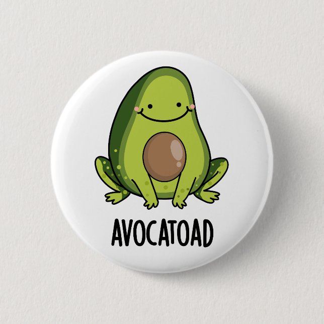 Avocatoad Funny Avocado Toad Pun  6 Cm Round Badge (Front)