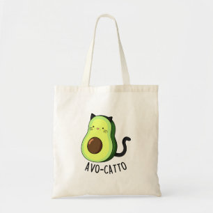 Avocatto Cute Avocado Cat Pun Tote Bag