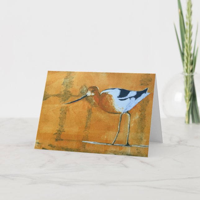 Avocet Folded Note Card (Front)