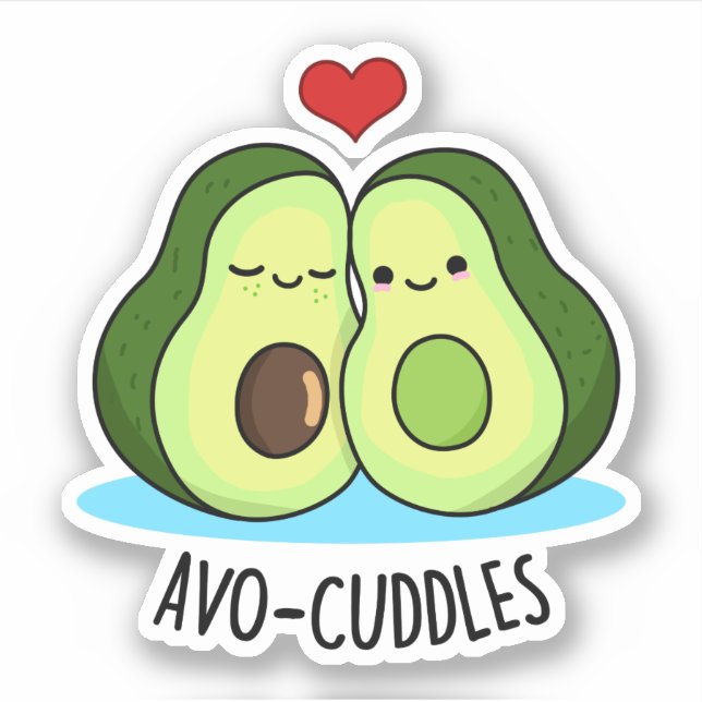 Avocuddles Funny Avocado Couple Pun  (Front)