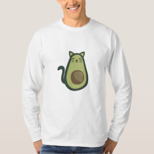 Avogato Avocado Cat Funny Food Green T-Shirt