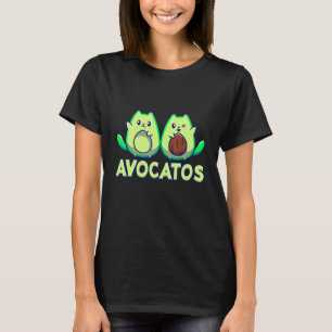 Avogato Avocado Cat Vegan Avocatos Guacamole Fruit T-Shirt
