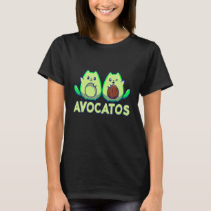 Avogato Avocado Cat Vegan Avocatos Guacamole Fruit T-Shirt