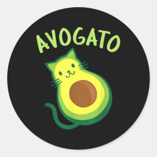 Avogato Cat Avocado - Funny Cinco De Mayo Classic Round Sticker