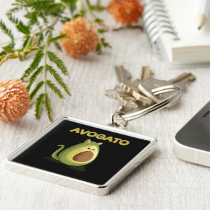 Avogato Cat - Avocado Gift For Cinco De Meow Fan Key Ring
