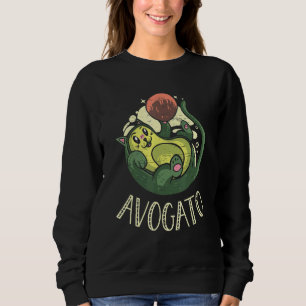 Avogato Cat Feline Meow Guacamole Vegan and Vegeta Sweatshirt