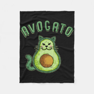 Avogato - Funny Cinco De Mayo Avocado Cat Fleece Blanket