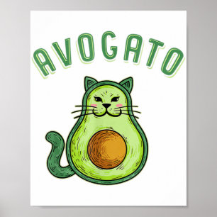 Avogato - Funny Cinco de Mayo Avocado Cat  Poster