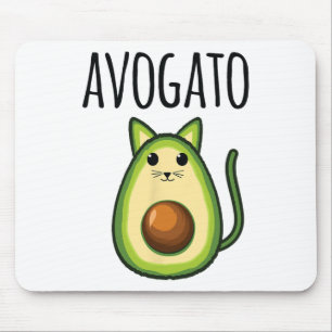 Avogato Shirt For Women Funny Avocado Cat Vegetari Mouse Pad