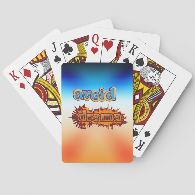 Avoid Drama Playing Cards (Back)