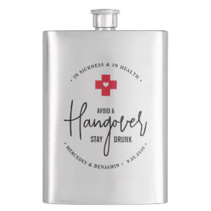 Avoid Hangover Stay Drunk Relief Kit Wedding Favou Hip Flask