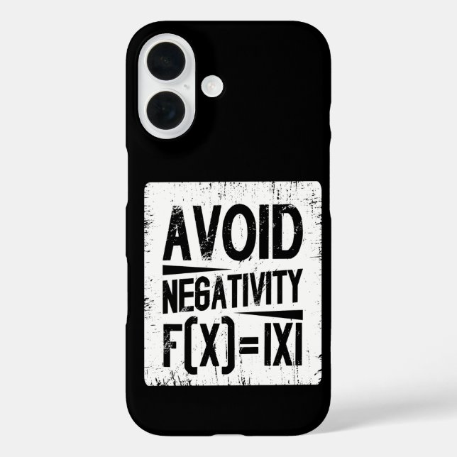 Avoid Negativity Absolute Value Equation Joke Case-Mate iPhone Case (Back)