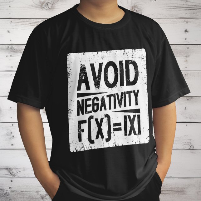 Avoid Negativity Absolute Value Equation Joke T-Shirt (Creator Uploaded)