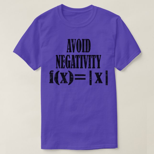 Avoid Negativity fxx Avoid Negativity Math Equatio T-Shirt (Design Front)