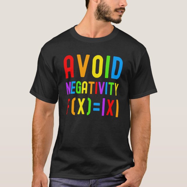 Avoid Negativity  Kids Math Math Equation Math Gee T-Shirt (Front)