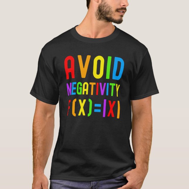 Avoid Negativity  Kids Math Math Equation Math Gee T-Shirt (Front)