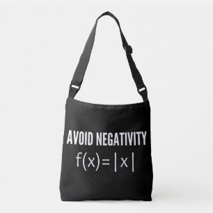 avoid negativity math equation crossbody bag