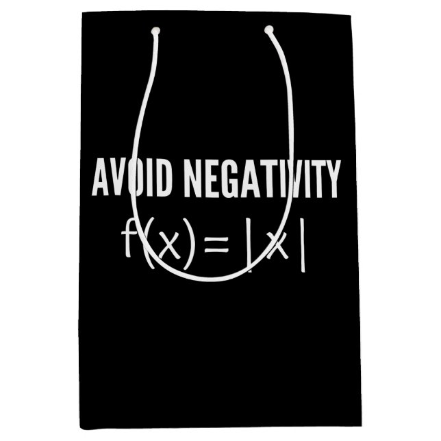 avoid negativity math equation medium gift bag (Front)