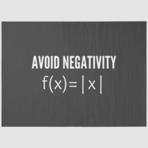 avoid negativity math equation tissue paper