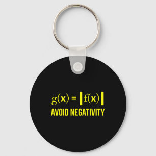 Avoid Negativity Math Nerd Geek Student Teacher Key Ring
