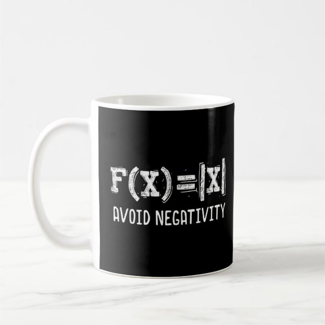 Avoid Negativity Math Pun Teacher School Algebra P Coffee Mug (Left)