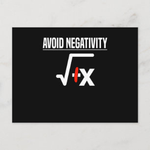 Avoid Negativity Root Math Teacher Saying Math Postcard