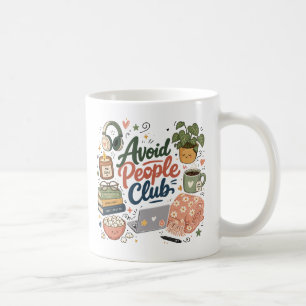 Avoid People Club Cosy Introvert Vibes Coffee Mug