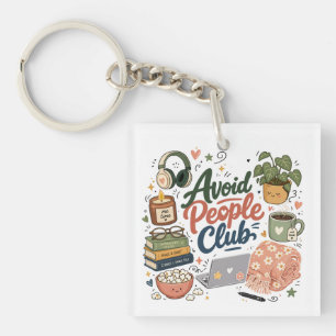 Avoid People Club Cosy Introvert Vibes Key Ring