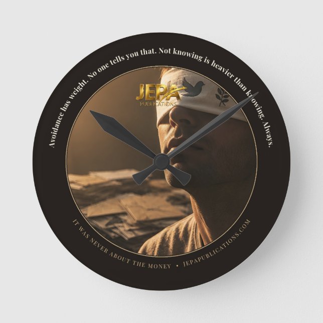 Avoidance Has Weight Book Quote Round Clock (Front)