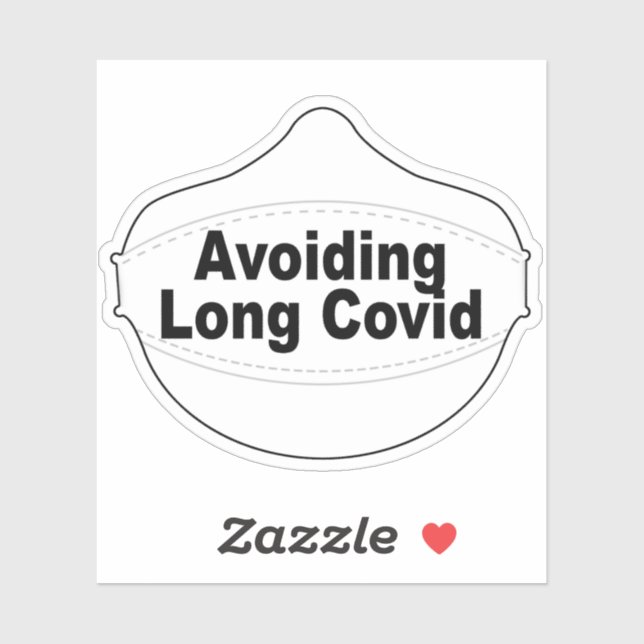 Avoiding Long Covid mask vinyl sticker (Sheet)