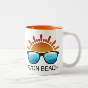 Avon Beach North Carolina Sunglasses Two-Tone Coffee Mug