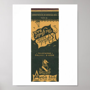 Avon by the Sea NJ, Avon Inn 1950s Matchbook  Poster